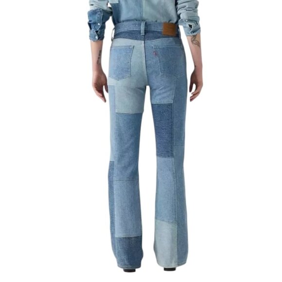 Levi's Wedgie Bootcut Premium Denim Patchwork Jeans - Picture 6 of 16